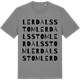 Mid Heather Gray t-shirt med Lerdals stom ordlek t-shirt