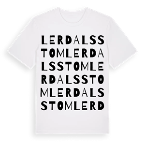 Lerdals stom ordlek t-shirt – ekologisk bomull t-shirt från Pinshirt