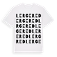 White t-shirt med Lergered ordlek t-shirt