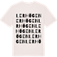 Vintage White t-shirt med Lerhögen ordlek t-shirt