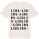 Vintage White t-shirt med Lersiken ordlek t-shirt