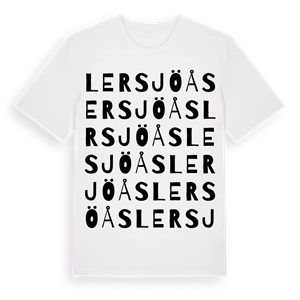 Lersjöås ordlek t-shirt – ekologisk bomull t-shirt från Pinshirt