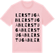 Pink Cotton t-shirt med Lerstugan ordlek t-shirt