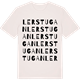 Vintage White t-shirt med Lerstugan ordlek t-shirt