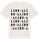 Vintage White t-shirt med Lervik ordlek t-shirt