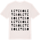Vintage White t-shirt med Letebo ordlek t-shirt