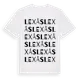 White t-shirt med Lexås ordlek t-shirt