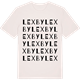 Vintage White t-shirt med Lexby ordlek t-shirt