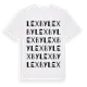 White t-shirt med Lexby ordlek t-shirt