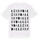 White t-shirt med Lexbydal ordlek t-shirt