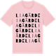 Pink Cotton t-shirt med Liagärde ordlek t-shirt