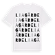 White t-shirt med Liagärde ordlek t-shirt