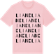 Pink Cotton t-shirt med Liane ordlek t-shirt