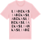 Pink Cotton t-shirt med Lianekas ordlek t-shirt