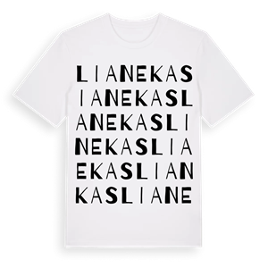 Lianekas ordlek t-shirt – ekologisk bomull t-shirt från Pinshirt