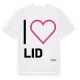 White t-shirt med Jag älskar Lid t-shirt stort tryck