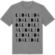 Mid Heather Gray t-shirt med Lida ordlek t-shirt