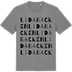Mid Heather Gray t-shirt med Lidabacken ordlek t-shirt