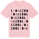 Pink Cotton t-shirt med Lidaberg ordlek t-shirt