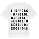 White t-shirt med Lidaberg ordlek t-shirt