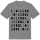 Mid Heather Gray t-shirt med Lidaberg ordlek t-shirt