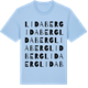 Blue Soul t-shirt med Lidaberg ordlek t-shirt