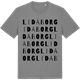 Mid Heather Gray t-shirt med Lidaborg ordlek t-shirt