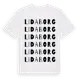 White t-shirt med Lidaborg ordlek t-shirt