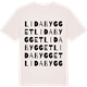Vintage White t-shirt med Lidabygget ordlek t-shirt