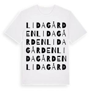 Lidagården ordlek t-shirt – ekologisk bomull t-shirt från Pinshirt