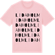 Pink Cotton t-shirt med Lidaholm ordlek t-shirt