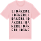Pink Cotton t-shirt med Lidåker ordlek t-shirt