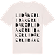 Vintage White t-shirt med Lidåker ordlek t-shirt