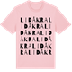 Pink Cotton t-shirt med Lidåkra ordlek t-shirt