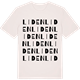 Vintage White t-shirt med Liden ordlek t-shirt