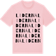 Pink Cotton t-shirt med Liderna ordlek t-shirt