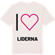 Vintage White t-shirt med Jag älskar Liderna t-shirt stort tryck