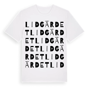 Lidgärdet ordlek t-shirt – ekologisk bomull t-shirt från Pinshirt