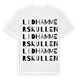 White t-shirt med Lidhammerskullen ordlek t-shirt