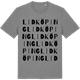 Mid Heather Gray t-shirt med Lidköping ordlek t-shirt
