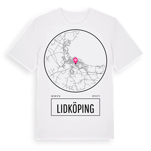 Lidköping t-shirt – ekologisk bomull t-shirt från Pinshirt