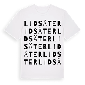 Lidsäter ordlek t-shirt – ekologisk bomull t-shirt från Pinshirt