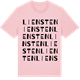 Pink Cotton t-shirt med Liensten ordlek t-shirt
