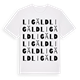 White t-shirt med Ligäld ordlek t-shirt