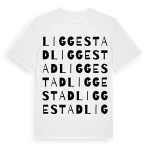 Liggestad ordlek t-shirt – ekologisk bomull t-shirt från Pinshirt