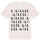 Vintage White t-shirt med Likälle ordlek t-shirt