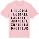 Pink Cotton t-shirt med Liljedal ordlek t-shirt