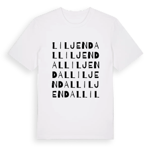 Liljendal ordlek t-shirt – ekologisk bomull t-shirt från PinShirt