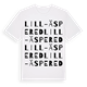 Lill-Äspered ordlek t-shirt