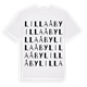 White t-shirt med Lilla Åby ordlek t-shirt